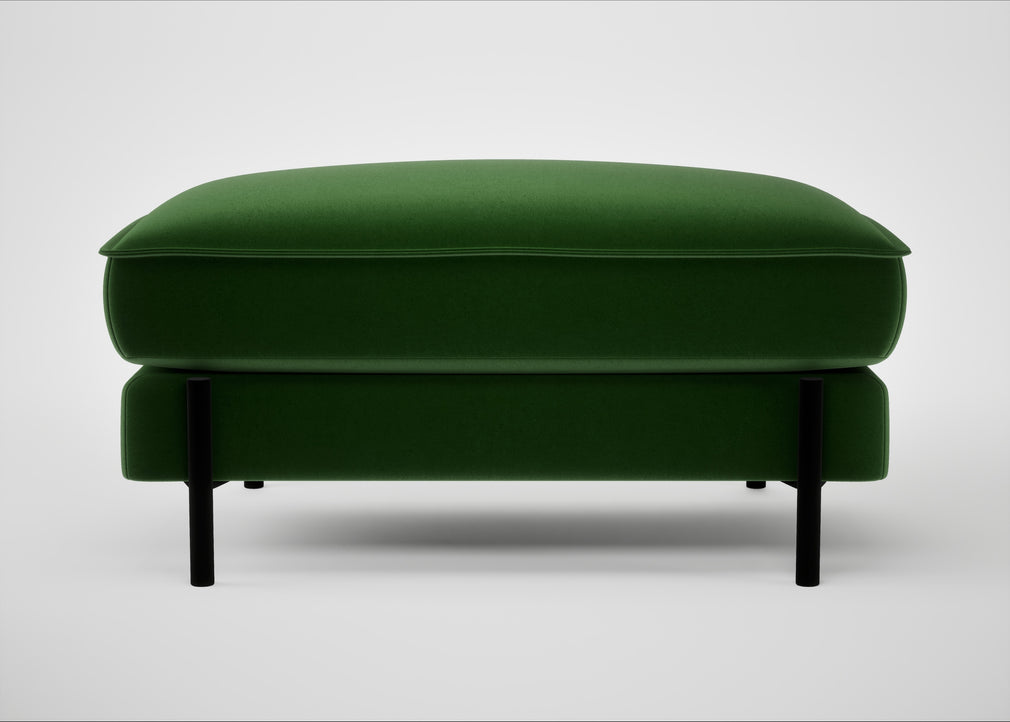 Tortona Footstool Smart Velvet Forest