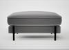Tortona Footstool Smart Velvet Mercury