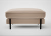 Tortona Footstool Smart Velvet Pebble