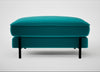 Tortona Footstool Smart Velvet Petrol
