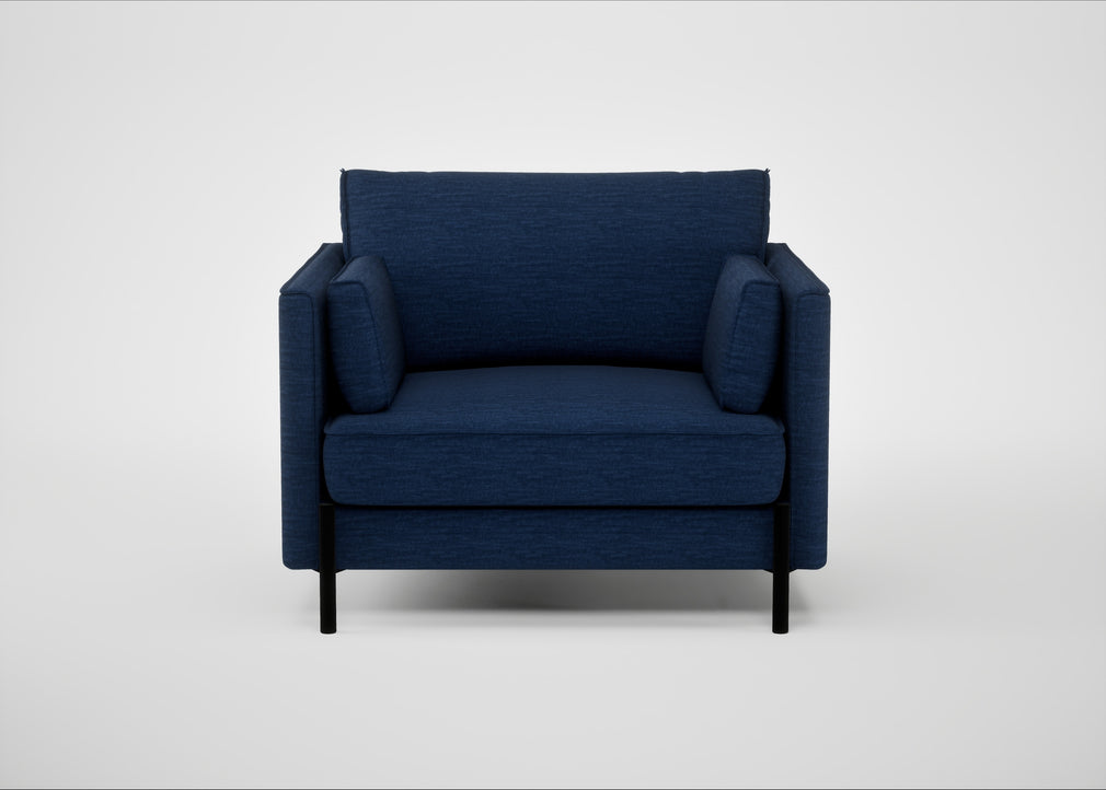 Tortona Armchair Broad Weave Lagoon