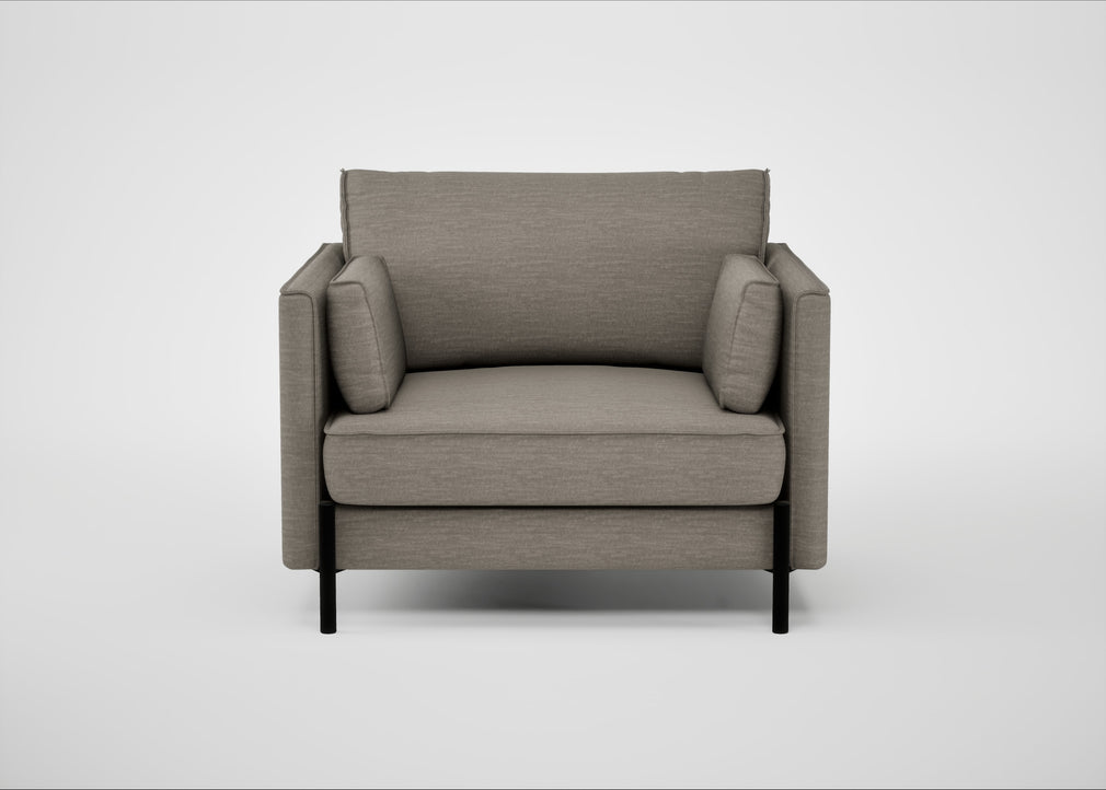 Tortona Armchair Broad Weave Pebble