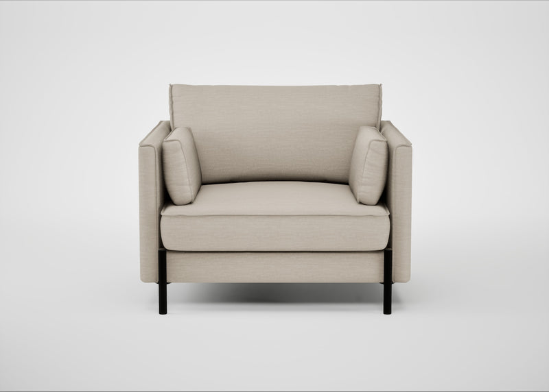 Tortona Armchair Broad Weave Putty