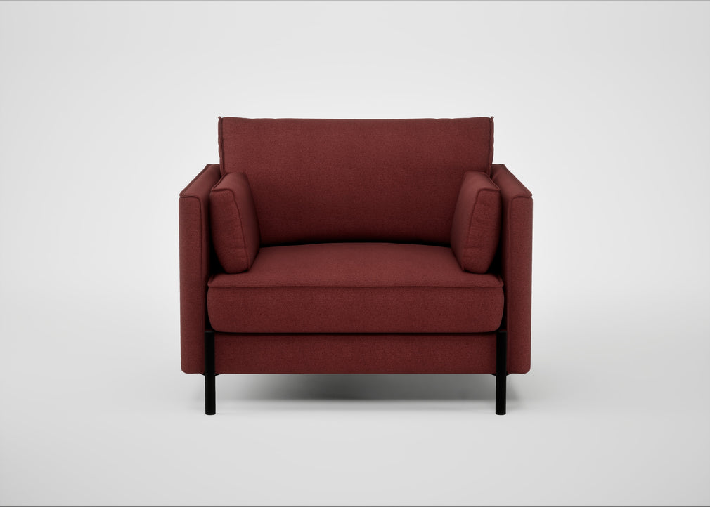 Tortona Armchair Capelo Linen-Cotton Etruscan Red
