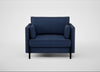 Tortona Armchair Capelo Linen-Cotton Inkspot