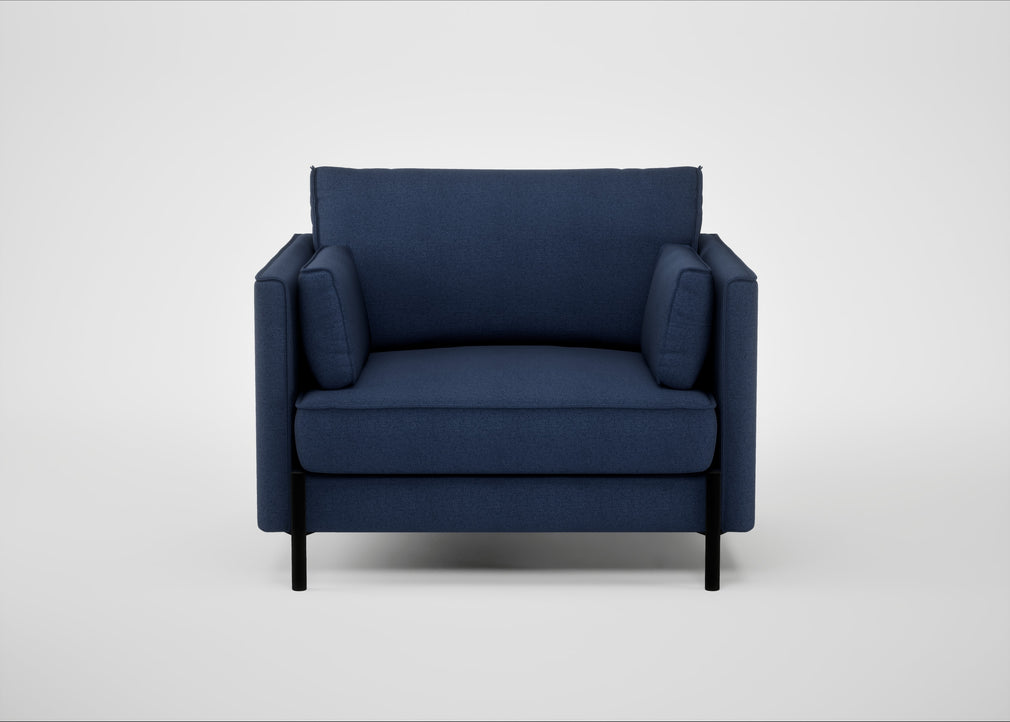 Tortona Armchair Capelo Linen-Cotton Inkspot