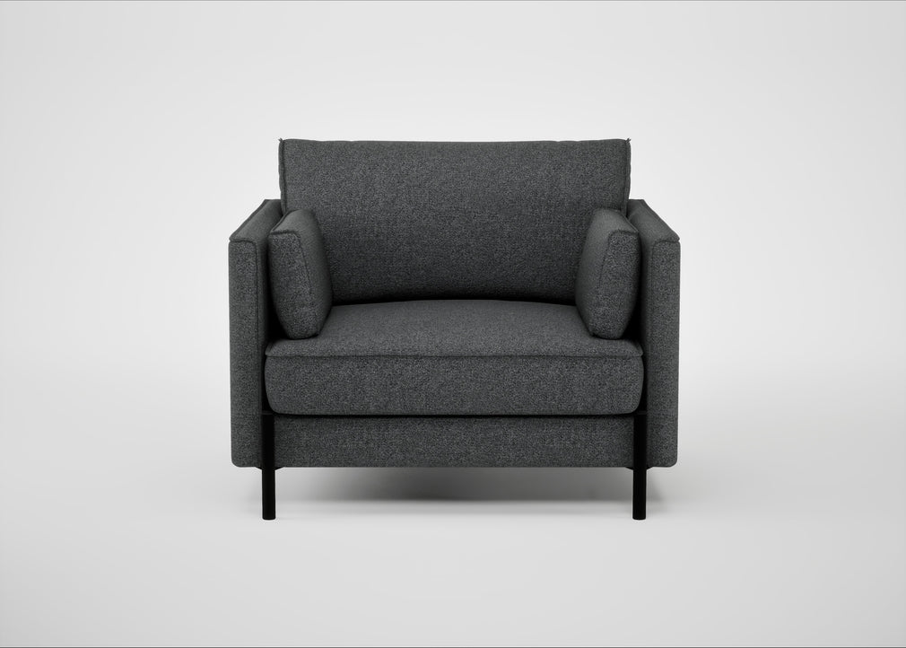 Tortona Armchair Melton Wool Granite