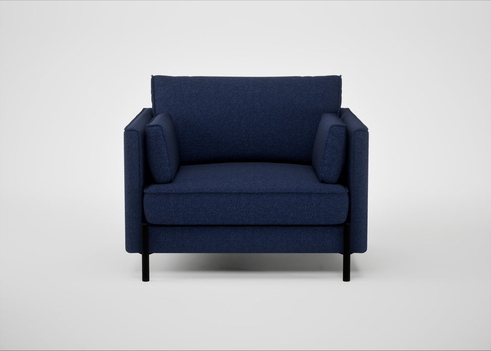Tortona Armchair Melton Wool New Navy