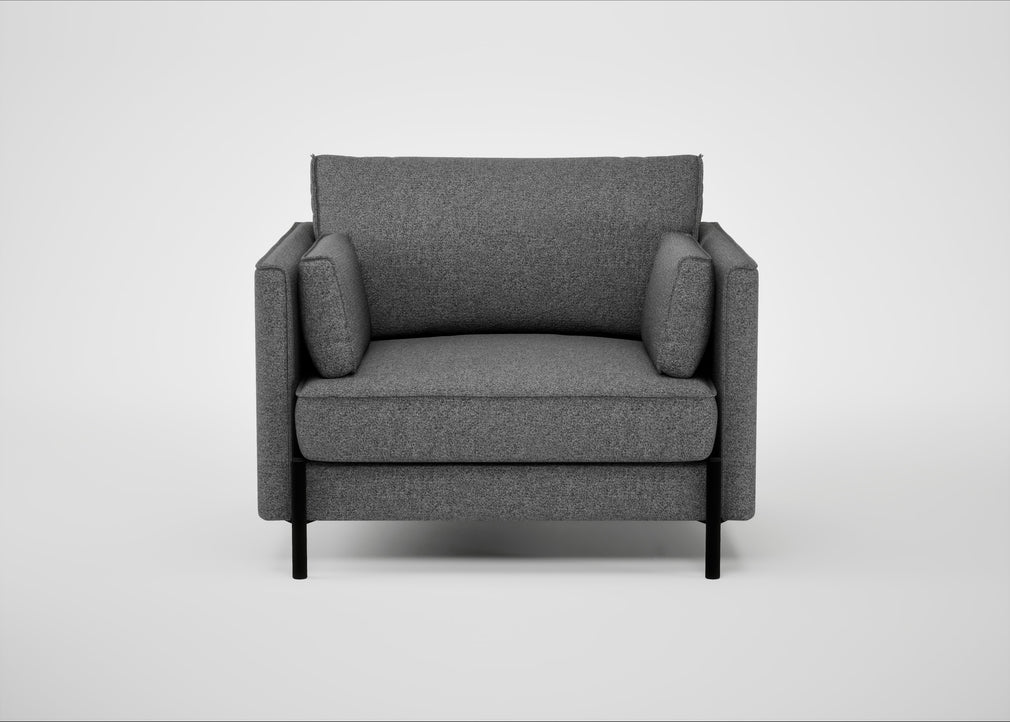 Tortona Armchair Melton Wool Shale