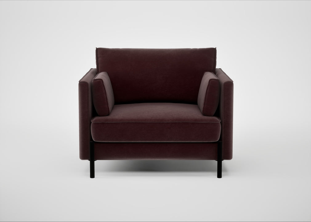 Tortona Armchair Smart Luxe Velvet Acorn