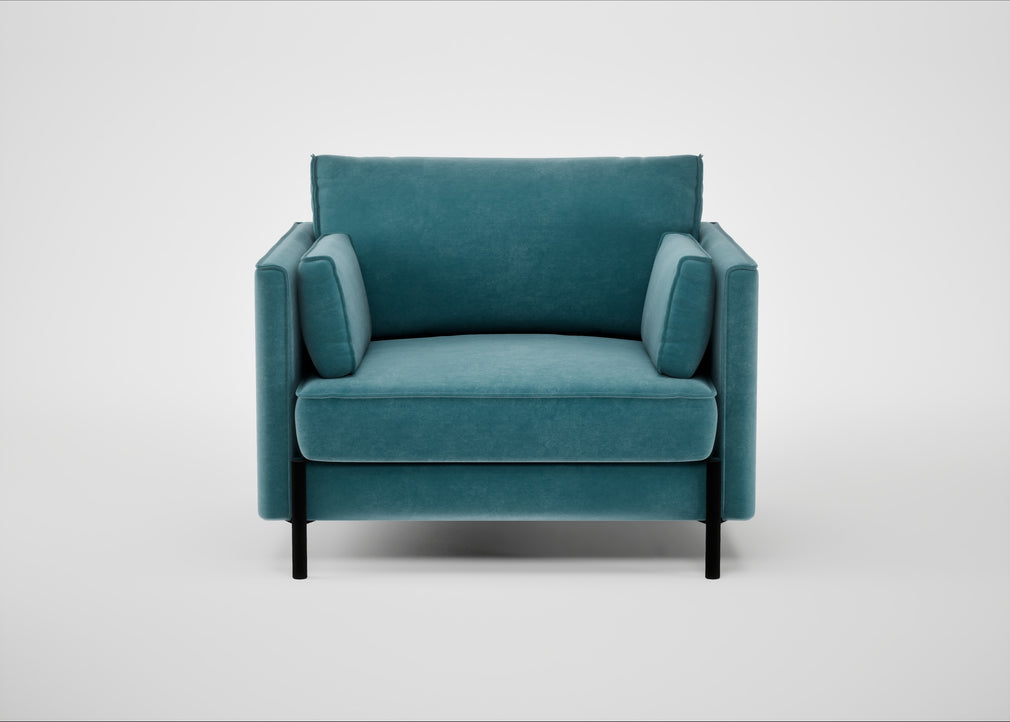 Tortona Armchair Smart Luxe Velvet Airforce Blue
