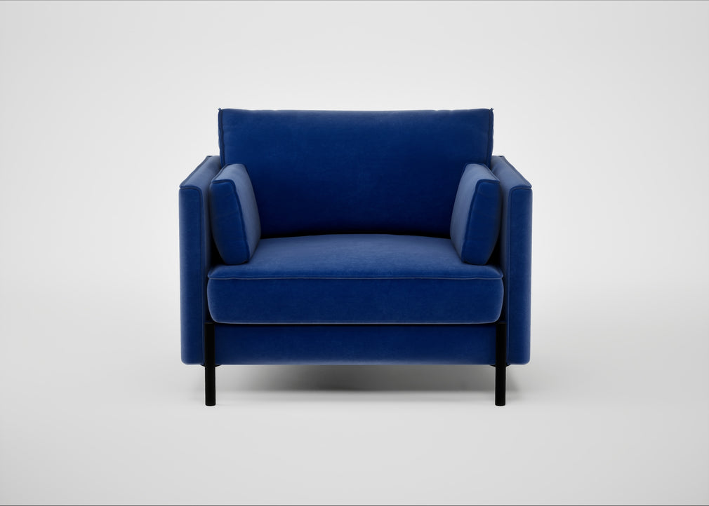 Tortona Armchair Smart Luxe Velvet Azure