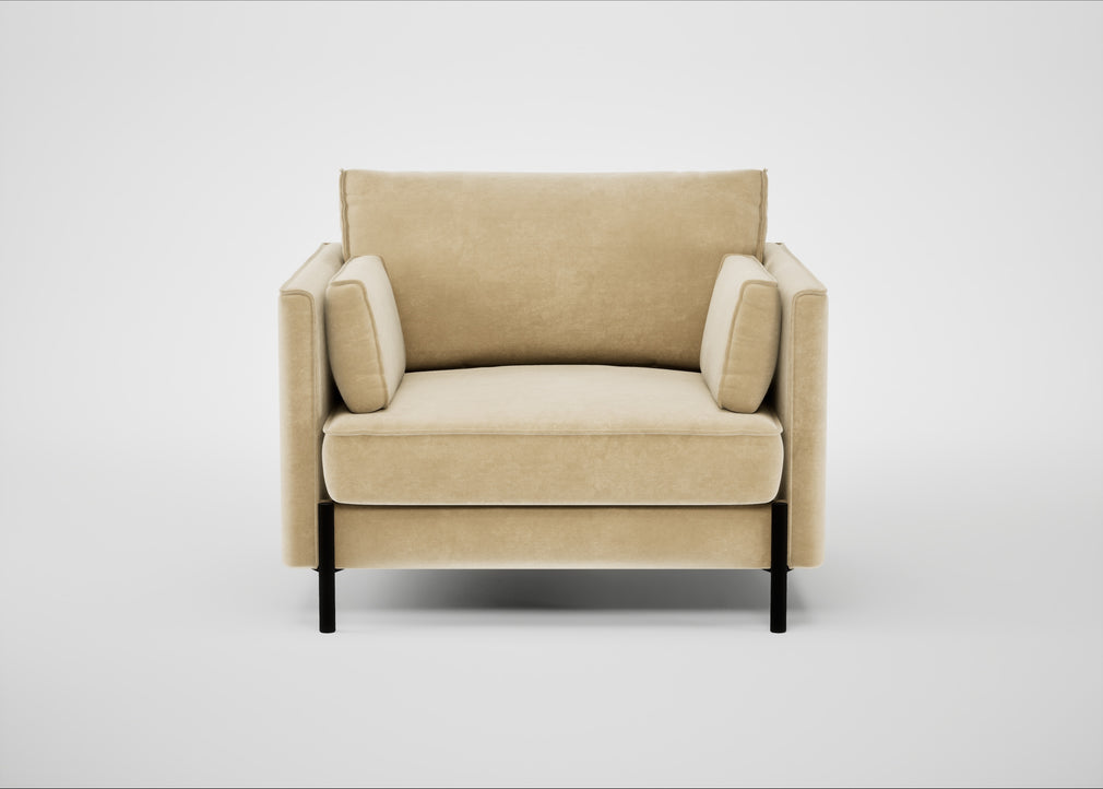 Tortona Armchair Smart Luxe Velvet Biscuit