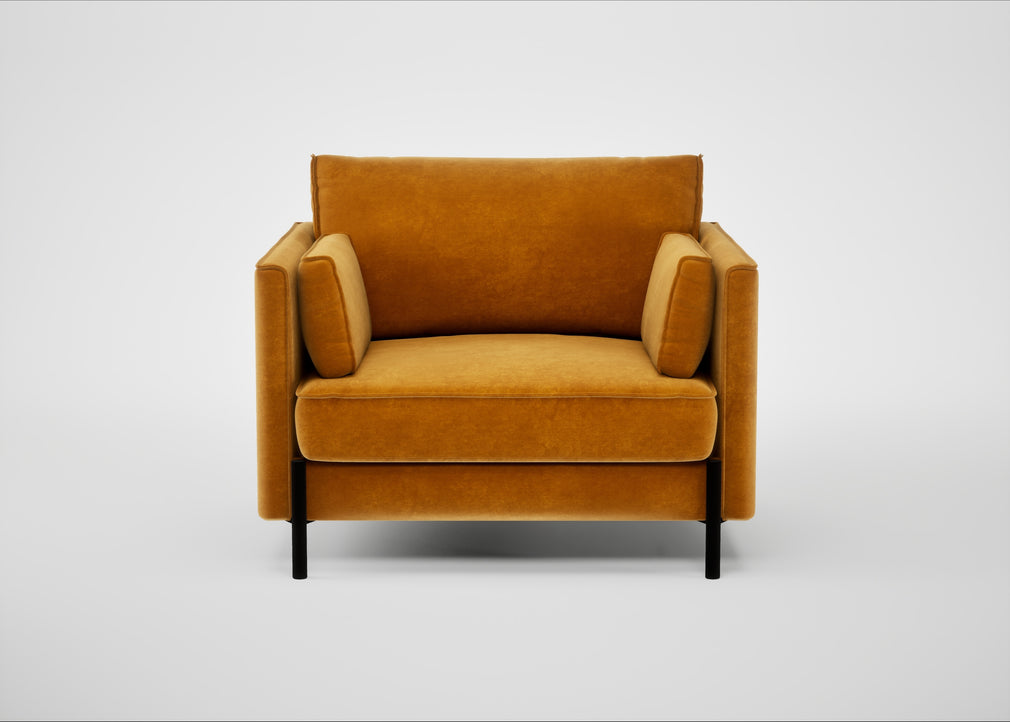 Tortona Armchair Smart Luxe Velvet Cognac