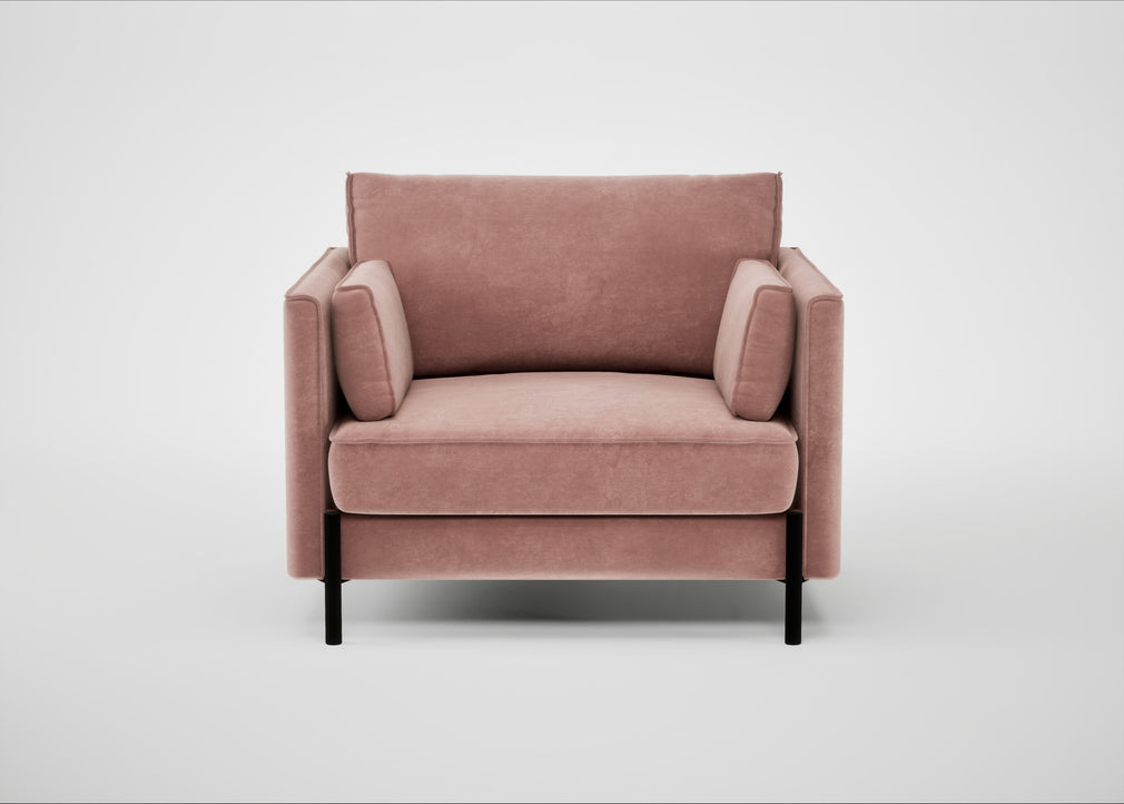 Tortona Armchair Smart Luxe Velvet Dusky Pink