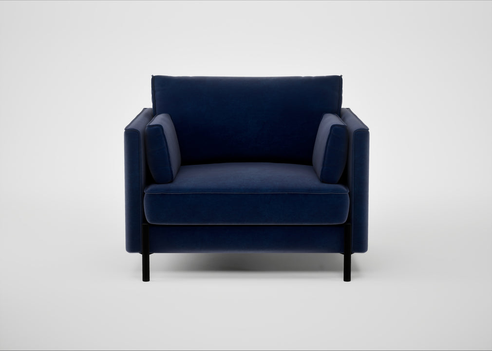 Tortona Armchair Smart Luxe Velvet Midnight