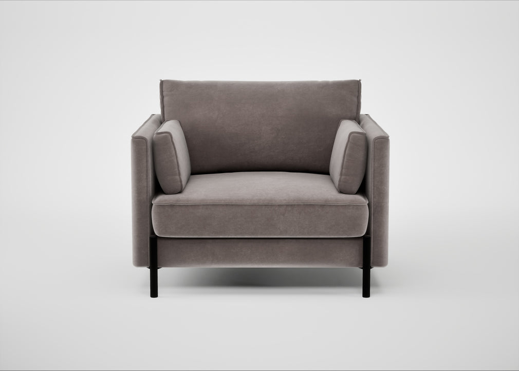 Tortona Armchair Smart Luxe Velvet Mushroom