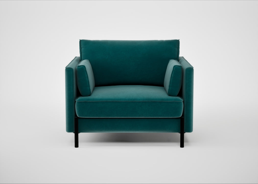 Tortona Armchair Smart Luxe Velvet Ocean Green