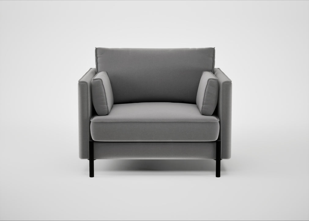 Tortona Armchair Smart Velvet Mercury