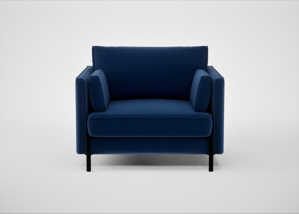 Tortona Armchair Cotton Velvet Midnight