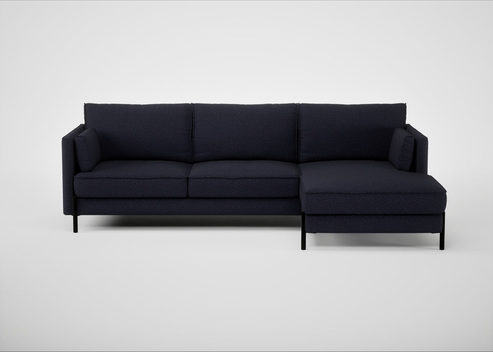 Tortona Right Hand Facing Corner Chaise Boucle Indigo