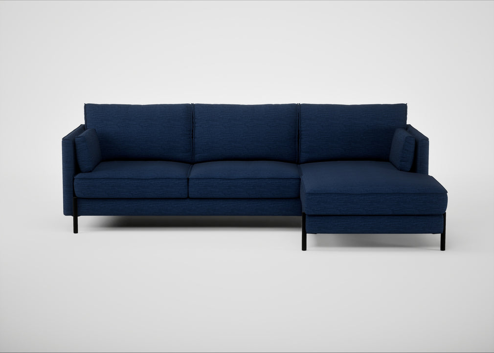 Tortona Right Hand Facing Corner Chaise Broad Weave Lagoon