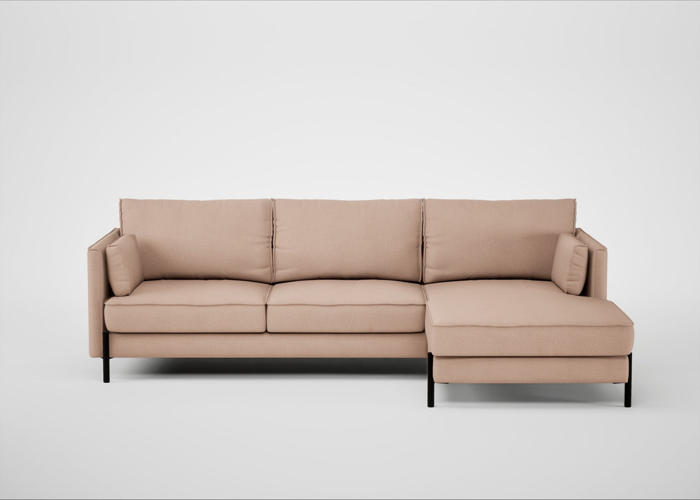 Tortona Right Hand Facing Corner Chaise Capelo Linen-Cotton Rosedale