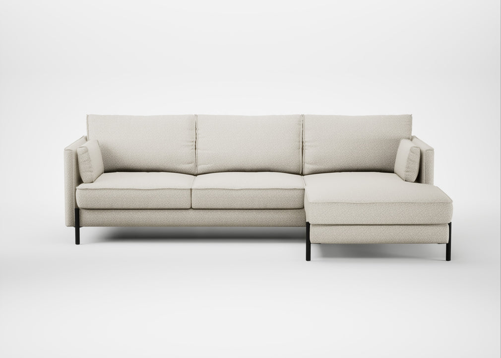 Tortona Right Hand Facing Corner Chaise Chunky Boucle Ecru