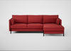 Tortona Right Hand Facing Corner Chaise Melton Wool Red Oxide