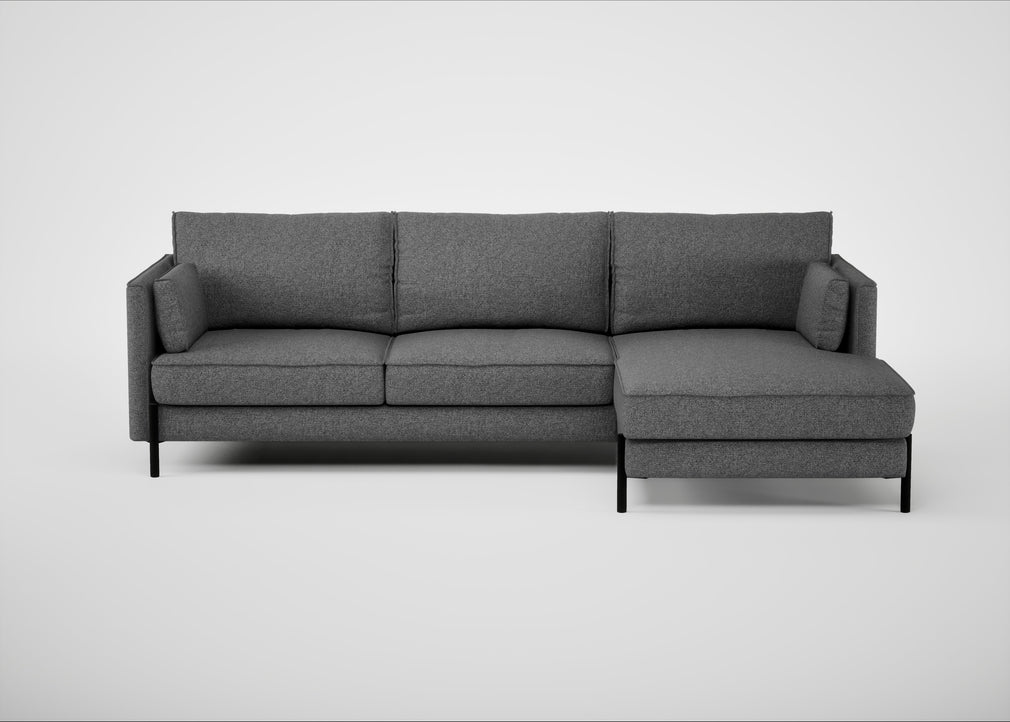 Tortona Right Hand Facing Corner Chaise Melton Wool Shale