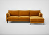 Tortona Right Hand Facing Corner Chaise Smart Luxe Velvet Cognac