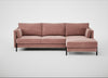Tortona Right Hand Facing Corner Chaise Smart Luxe Velvet Dusky Pink