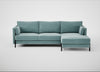 Tortona Right Hand Facing Corner Chaise Smart Luxe Velvet Mineral Blue