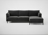 Tortona Right Hand Facing Corner Chaise Smart Luxe Velvet Nickel