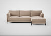 Tortona Right Hand Facing Corner Chaise Smart Velvet Pebble