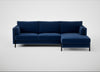 Tortona Right Hand Facing Corner Chaise Cotton Velvet Midnight