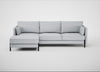 Tortona Left Hand Facing Corner Chaise Broad Weave Tin