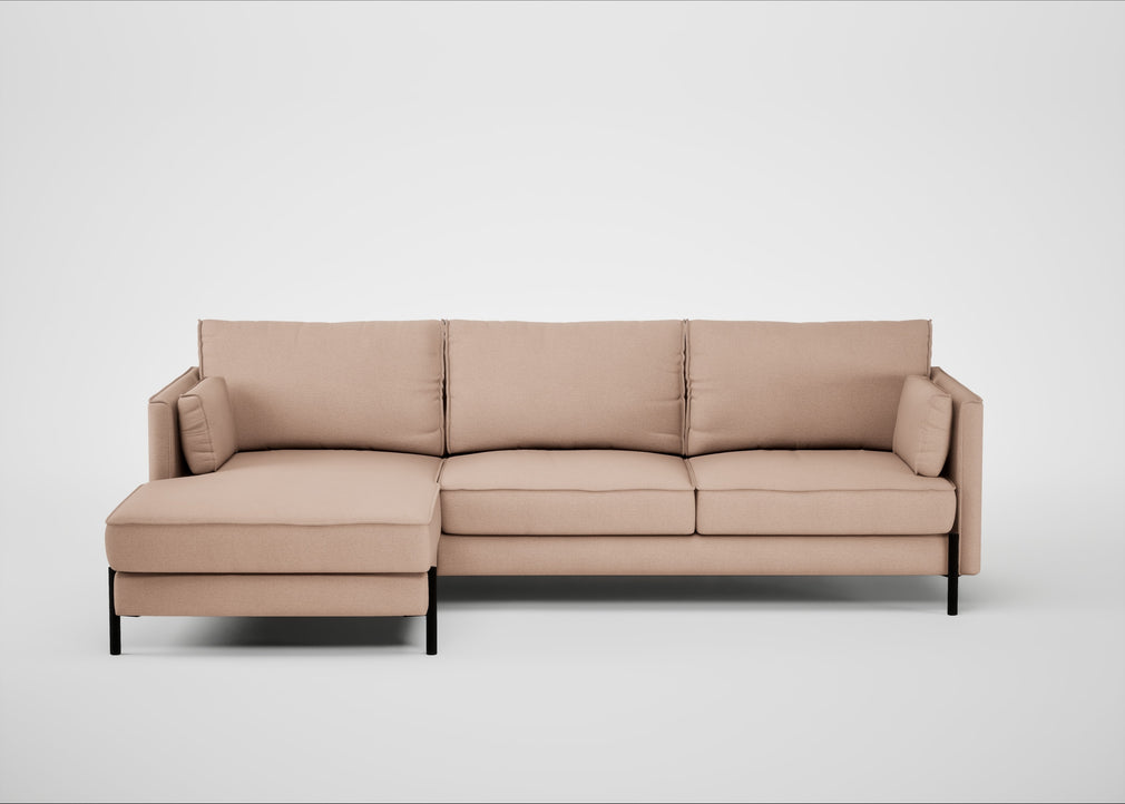 Tortona Left Hand Facing Corner Chaise Capelo Linen-Cotton Rosedale