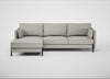 Tortona Left Hand Facing Corner Chaise Melton Wool Limestone