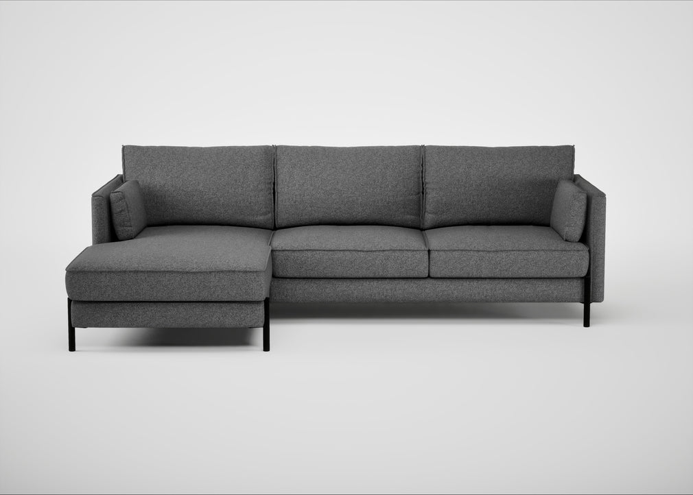 Tortona Left Hand Facing Corner Chaise Melton Wool Shale