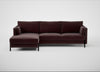 Tortona Left Hand Facing Corner Chaise Smart Luxe Velvet Acorn