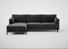 Tortona Left Hand Facing Corner Chaise Smart Luxe Velvet Nickel