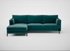 Tortona Left Hand Facing Corner Chaise Smart Luxe Velvet Ocean Green