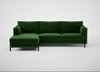 Tortona Left Hand Facing Corner Chaise Smart Velvet Forest