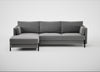 Tortona Left Hand Facing Corner Chaise Smart Velvet Mercury