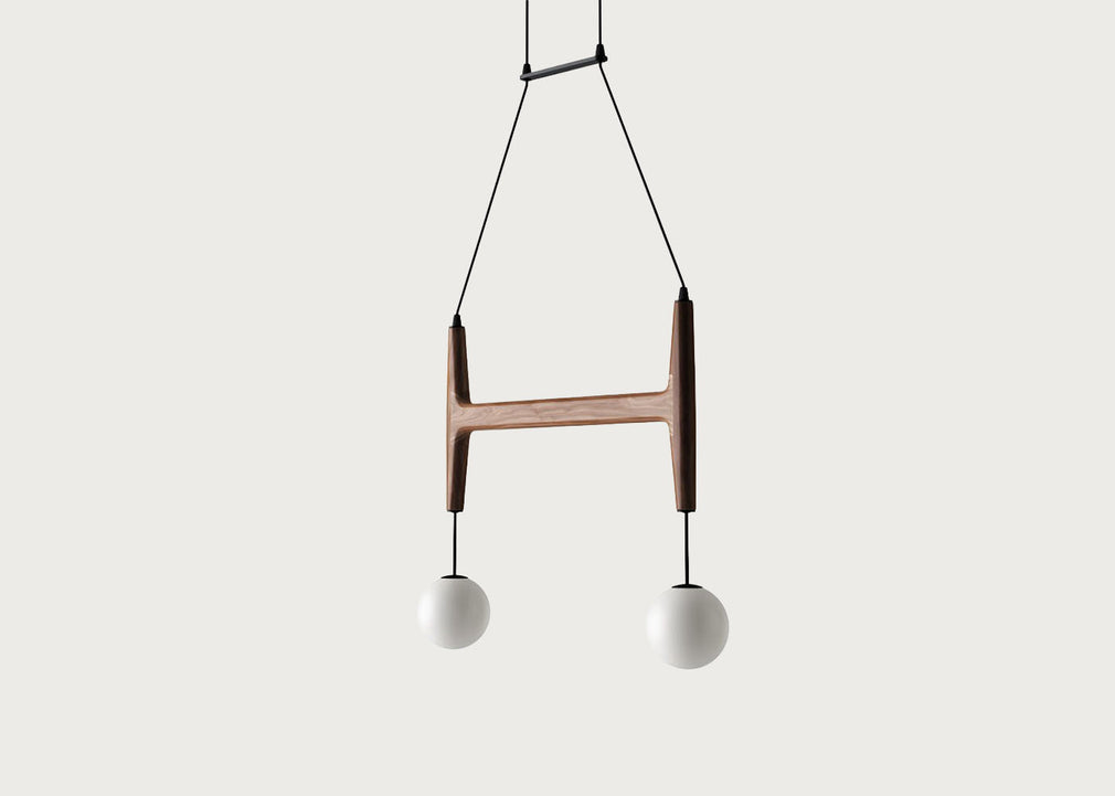 Astra Pendant Light Solid Canaletta Walnut