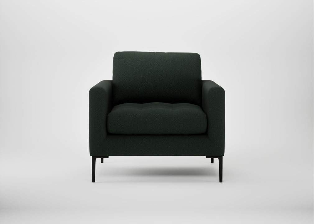 Eton Armchair Boucle Fern / Black