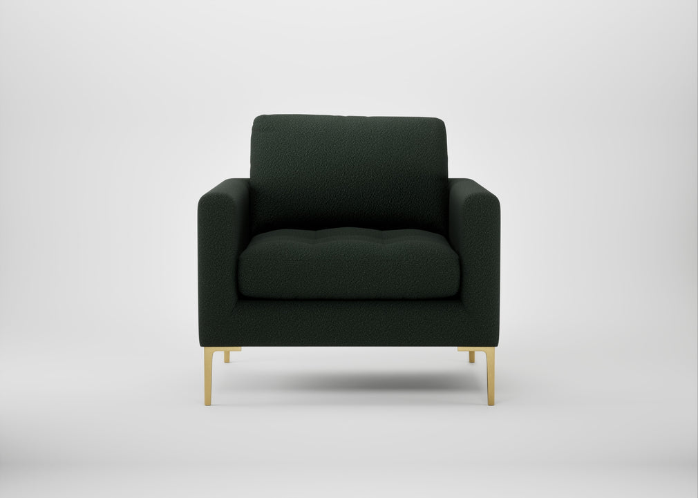 Eton Armchair Boucle Fern / Brass