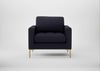 Eton Armchair Boucle Indigo / Brass