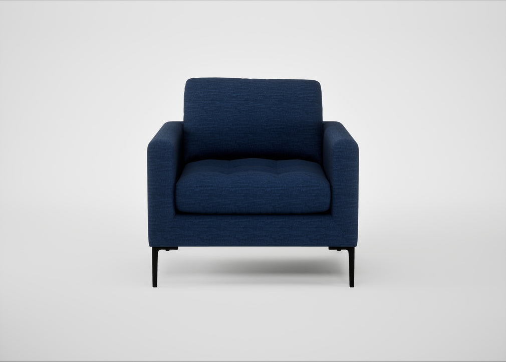 Eton Armchair Broad Weave Lagoon / Black